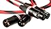 BETTERCABLES.COM Silver Serpent Anniversary Edition Red/Black Balanced XLR Audiophile Audio Cables (Pair - 2 Cables) - High-End, High-Performance, Silver/Copper Hybrid, Low-Capacitance - 10 Feet