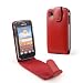MaryCom Ledertasche PREMIUM QUALIT�T f�r Samsung Galaxy S i9000 / i-9000 und Samsung Galaxy S Plus i9001 / i-9001 / Mobil Telefon Phone Handy in Rot + Gratis Displayschutzfolie / LTR i9000