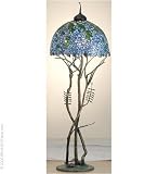 Meyda Tiffany 74in. High Tiffany Laburnum Vine Floor Lamp 49879
