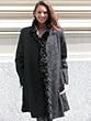 NEW BLACK TAFFETA FUR LINED COAT sz10 #10397