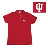 Indiana Hoosiers NCAA Classic Pique Polo Shirt for Women (Dk Red)