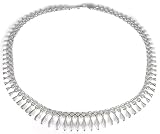 Sterling Silver Graduated Panther Necklace - 17
