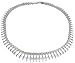 Jewelry : Sterling Silver Graduated Panther Necklace - 17"