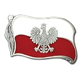 Poland Flag High Quality Pewter Belt Buckle