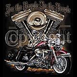 For The People By The People Motorcycle T-shirt, Large, Red