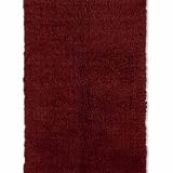 Burgundy Flokati Shag Rug Size: 36" x 56" Rectangle