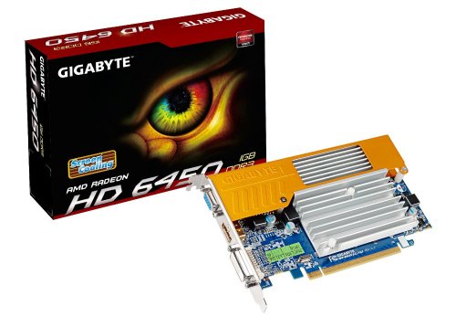 GIGABYTE Radeon HD6450 1024MB DDR3 LP PCI-E 64bit HDMI DVI-D D-sub passiv ultra cooling Preisvergleich