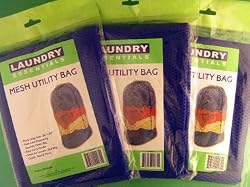 Mesh Utility Blue Laundry Bags 36" x 24" -THREE PACKS