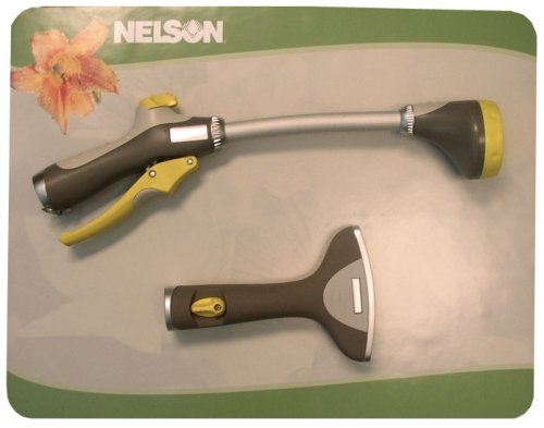 LR Nelson Two-Piece Flower Watering Set with Front Trigger Long-Neck Nozzle and Fan Spray Nozzle #51001
