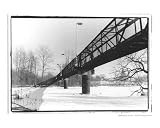 Adirondack Train Bridge Winter Seasons Photographic Poster Print by Jeremy Farnham, 10x8