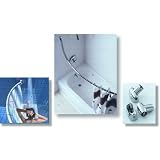 6 ft. Crescent Shower Rod - Polished Stainless Steel by 