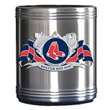 Boston Red Sox Stainless Steel Can Cooler - MLB Baseball Fan Shop Sports Team Merchandise