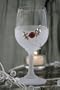 Art Decorative Amber & Sterling Silver Set of 2 Wine Glass