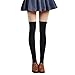 Long Cotton Stockings,Morecome Women Thigh High Over The Knee Socks (Black)