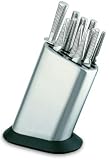 Global Stainless Steel Block & 11 Knives - Dotted