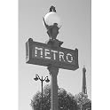 Paris Metro Sign Gallery Wrapped Canvas - 16x20"