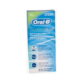 Oral-B Super Floss Dental Floss Mint Strips 50-Count