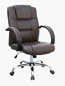 PREMIUM 004 CHOCOLATE BROWN LUXURY LEATHER OFFICE STUDY CHAIR