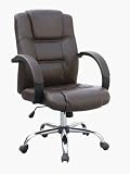 PREMIUM 004 CHOCOLATE BROWN LUXURY LEATHER OFFICE STUDY CHAIR