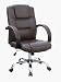 PREMIUM 004 CHOCOLATE BROWN LUXURY LEATHER OFFICE STUDY CHAIR