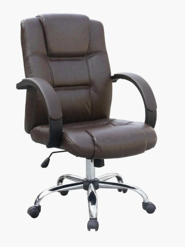PREMIUM 004 CHOCOLATE BROWN LUXURY LEATHER OFFICE STUDY CHAIR