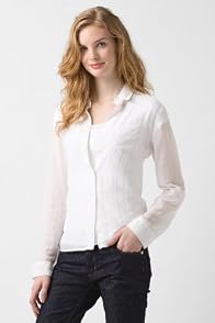 Long Sleeve Sheer Cotton Silk Voile Woven Shirt