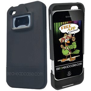 Be A HeadCase Hard Case and Bottle Opener for iPhone 4 AT&T and Verizon - Black Be A HeadCase Hard Case and Bottle Opener for iPhone 4 AT&T and Verizon - Black