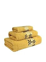 Flor De Algodón Juego De Toallas Krizan (Camel)