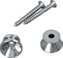 D'Andrea Guitar Strap Button Pair Chrome