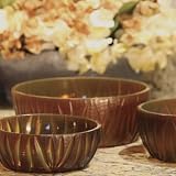 Dante Hand-cut Glass Pet Dish - L: 8-1/2" dia. x 3"H - Frontgate