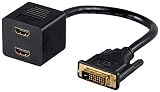 Wentronic DVI-Adapter (DVI-Stecker auf 2x HDMI-Buchse, vergoldete Kontakte)