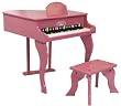 New Pink Childs Wood Toy Grand Piano With Bench Kids Piano 30 Key