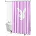 Pink PLAYBOY bunny vinyl SHOWER CURTAIN bath decor