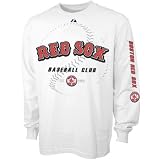 Men`s Boston Red Sox L/S White Baseball Club Tshirt
