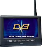 Feastronics 7 Digital Freeview & Analog Portable TV with Recording Function and Media Player with Built in Li-ion Rechargable Battery and Headrest Carry Bag