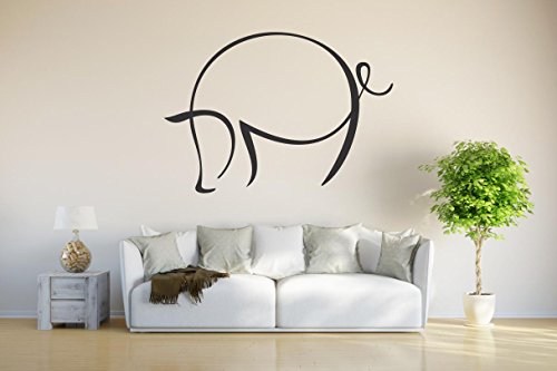 Imagen principal de Etiqueta de la pared d271 süßer zer Schwein Schweinchen Ferkel Tribal 40x28 cm