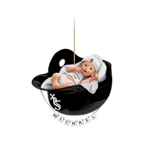 Chicago White Sox Personalized Baby's First Christmas Ornament by The Bradford Exchange at Amazon.com