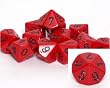 Opaque Polyhedral 16mm Red/black d10 Dice
