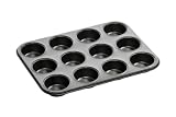 Premier Housewares 0.4 mm Non-Stick 12-Cup Cupcake Tray, 35 x 26.5 x 3 cm Height