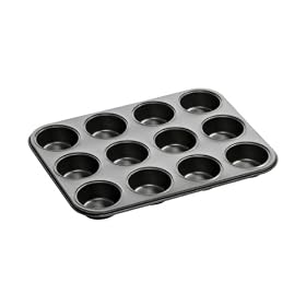 Premier Housewares 0.4 mm Non-Stick 12-Cup Cupcake Tray, 35 x 26.5 x 3 cm Height