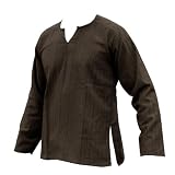 100% Cotton Fibre Open Neck Violet size L Shirt - Taupe Striped
