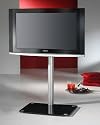 VCM Alina LCD-Standfuß Aluminium Schwarzglas