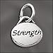 Charm-STRENGTH Message Charm .925 Sterling Silver