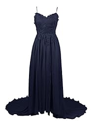 Applique Lace Spaghetti Strap Chiffon Mother-of-the-Bride Dress/Prom Dress 