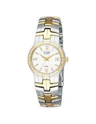 Citizen Quartz Movement Steel Bracelet White Dial Womens Watch - EU2434-59A