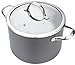 Cooks Standard Stockpot Dutch Oven Casserole with Glass Lid, 8-Quart Classic Hard Anodized Nonstick Soup Pot, Black