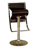 Adjustable Bar Stool - Modern Gas Lift Rich Brown Finish