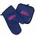 Ole Miss Logo UM University of Mississippi Oven Mitt and Logo Potholder Set for Kitchen Tailgating or Barbecue Pot Holder