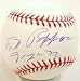 Milt Pappas Autographed Baseball with 9-2-72 Inscription