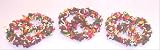 Scott's Cakes 1 lb. Milk Chocolate Covered Pretzels with Chocolate Chips & Jimmies in a Small Snowflake Tin